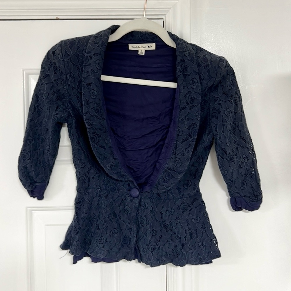 🍎 Bohme Navy Lace Jacket